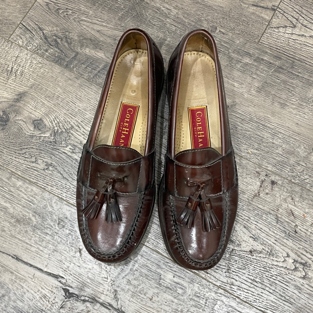 Cole Haan Men Brown Learhwr Pinch Tassel Loafer